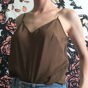 Silk Coffee Colored Cami ☕️